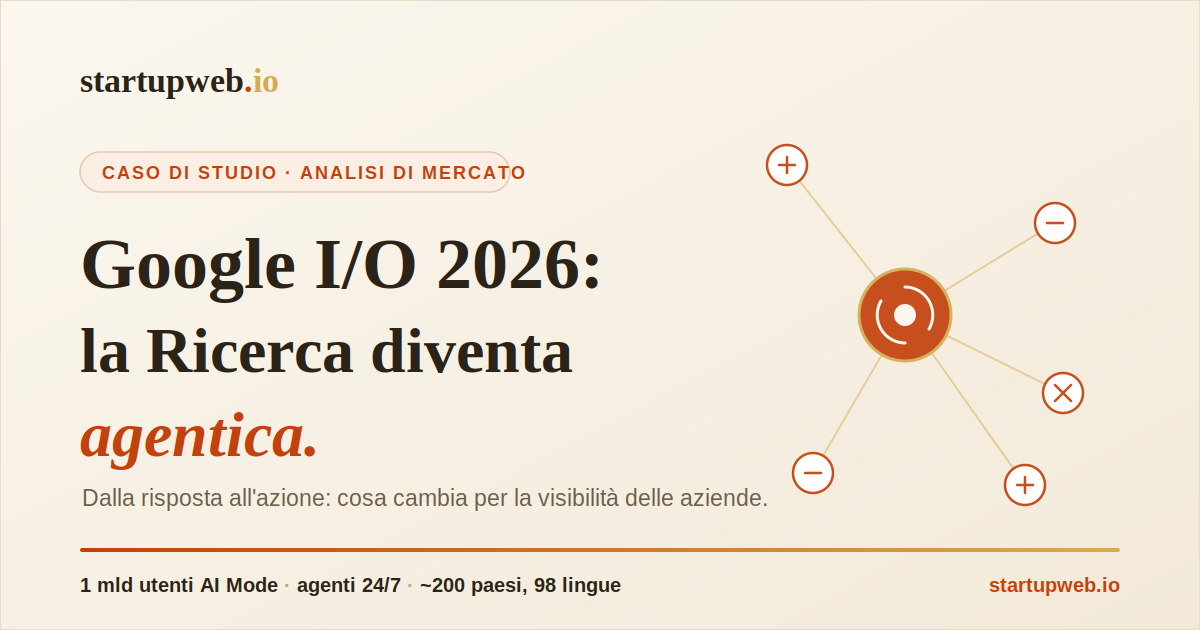 Keynote di Google I/O 2026: la ricerca diventa agentica